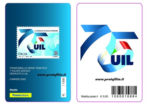 Tessera filatelica italia 2025 - filatelica,